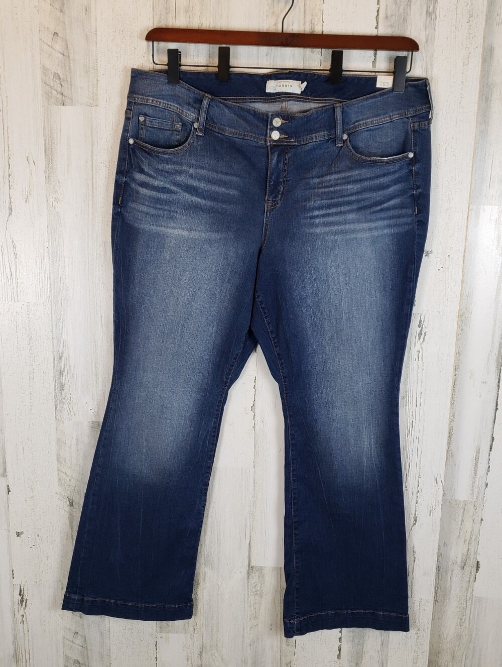 Torrid Medium Blue Flare Leg Jeans Size 22